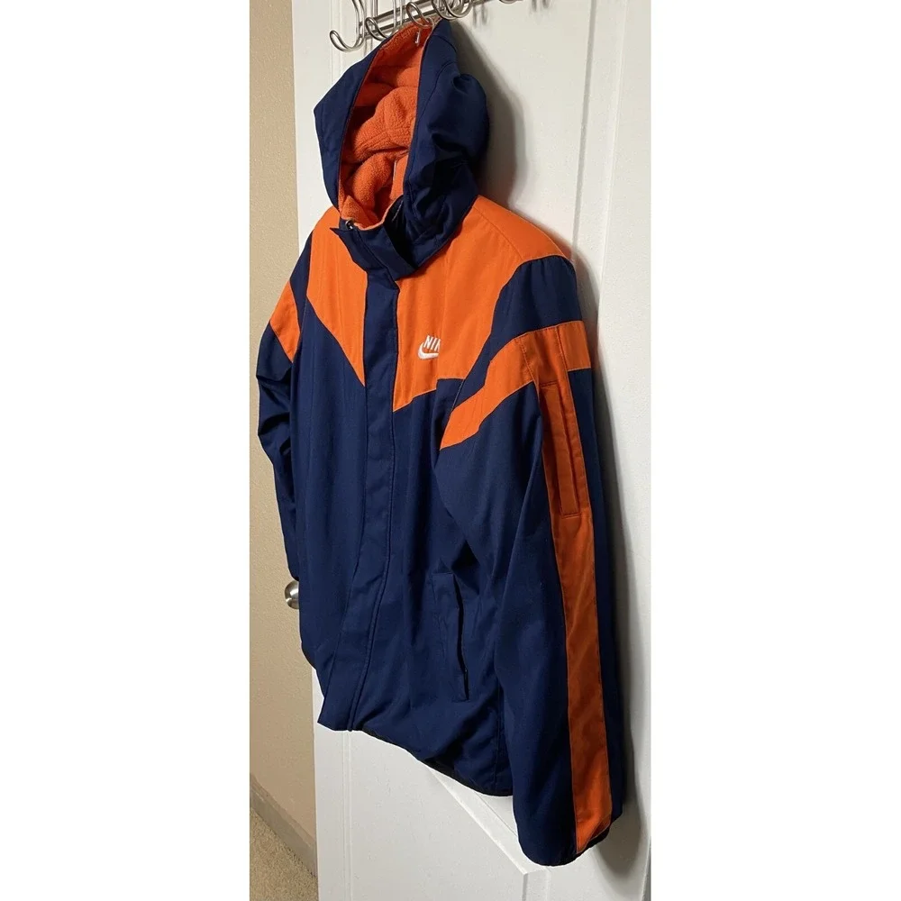 Nike Vintage Y2K Embroidered Logo Reversible Fleece Jacket Size L (14-16) Youth